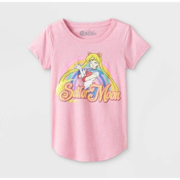 Other - Girls' Sailor Moon Short Sleeve Graphic T- Shirt - Pink-M (7/8)